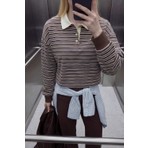 DeFacto %100 Pamuk Loose Fit Çizgili Sweatshirt G9460AX26SP