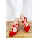 Fox Shoes Kırmızı Kadın Babet D726537302