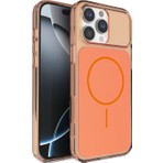 Fuchsia iPhone 16 Pro Max ile Uyumlu Bruma Magneticsafe Kapak - Turuncu