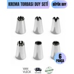 Van Vleck Krema Torbası Duy Seti – Büyük Boy Tulumba, Ekler, Profiterol ve Pasta Süsleme Ucu