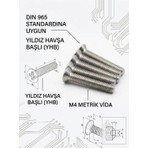 Cıvata Deposu Dın 965 M4X60 Yhb Metrik Vida