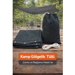 Branda Noktası Kamp Gölgeliği Kuşgözü Kapsüllü - Taşıma Çantalı - % 95 Lik Koyu Yeşil Tül -Hafif-Pratik-Dayanıklı
