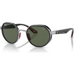 RAY-BAN FERRARI  3703M F00771 51  Erkek GÜMÜŞ Yuvarlak Çerçeve Güneş Gözlüğü