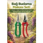 ByKurt Bağ Budama Makası 20CM bağ Budama  ve Meyve Toplama Makası 19CM Üzüm Çilek Narenciye İçin ( 00877 - 00876 )