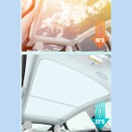 Red Lion Parts Tesla Model Y Juniper (2025+) Uyumlu Kristal Buz Ipeği Tavan Güneşliği - Sarkma Yapmayan Parçalı Tasarım (Ice-Crystal Split Sunshade)