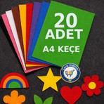 Nistabolje 20 Adet A4 Keçe 20x30 cm Karışık Renkler ile Çocuklar için Eğlenceli Aktiviteler