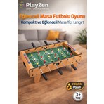 PlayZen Ahşap Langırt Ayaklı – Profesyonel Masa Futbolu Oyunu | Çocuk ve Yetişkin 68X36X25 cm