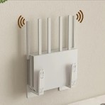 Genel 2 Adet Beyaz Matkap Gerektirmeyen Duvar Tipi Modem Tutucu | Wi-Fi Askı Aparatı | Pratik Düzenleyici