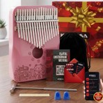 Midex KLX-350 Pembe Kalimba Gerçek Ağaç 17 Tuşlu Full Set