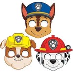 Parti Show Paw Patrol Kağıt Maske 6 Adet