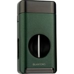 Quantoro Üç Torch V Kesicili Yeşil Metal Puro Çakmağı