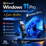 Microsoft Windows 11 Pro USB 32GB Premium Kurulum Paketi + Lisans Anahtarı | Türkçe