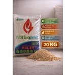 Hitit Biopelet 20 kg Çam Pelet Yakıt Yüksek Kalorili, Düşük Kül Oranı ve Dayanıklı Çuval Ambalajı ile
