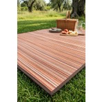 Melaris Plaj Karavan Halısı Hasır Kilim Katlanabilir Halı Balkon Teras Bahçe Kamp Halısı
