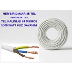 İNWATT 20 Metre Elektrik Kablosu 3x2.5 Beyaz Yüksek Güç Kapasitesi ve Dayanıklı İzolasyon