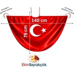 BAYRAKAL Pelerin Türk Bayrağı Pelerin Gösteri Kostümü Kız-Erkek Ay Yıldız Bayraklı 23 Nisan 5-13 Yaş