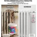 Bi'Boya Beyaz Isıya Dayanıklı Radyatör Petek Boyası 0,75 lt Parlak Metal Boyası Kolay Uygulama