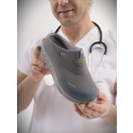 Sandal Spor Erkek Ortopedik File Sabo Doktor Hemşire Hastane Aşçı Terliği SS001-0558 Füme