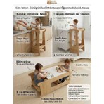 Cute Wood - Montessori Öğrenme Kulesi & Masası: Çocuklarınızın Hayal Gücünü ve Bağımsızlığını Geliştirin!