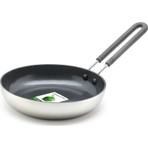 GreenPan Midipan Tava 14 cm – Paslanmaz Çelik Gövde Thermelon Seramik Yüzey | Gümüş