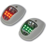 Sealux 12M LED Seyir Feneri Takımı - İskele & Sancak (Beyaz Kasa) - 12V Tekne Lambası