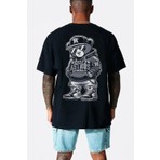 ROCKANDROLL Hiphop Teddy Oversize Siyah Erkek Tişört