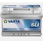 Varta 72 Ah 12 Volt E43  Akü Alçak Tip 2026 Son Üretim Güçlendirilmiş Model. Eski Iadesi Yok