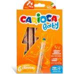 Carioca "3 In 1" Jumbo Bebek Ahşap Gövdeli Boya Kalemi 6'Lı