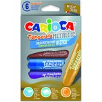 Carioca Temperello Stick Metalik Boyama Kalemi 6’lı Renkli Çocuklar İçin Eğlenceli Boyalar