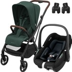 Maxi-Cosi Leona2-Pebble S Tek Elle Katlanabilen Ultra Kompakt Çift Yönlü Seyahat Sistem Bebek Arabası Green-Black