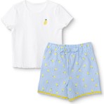 Hellobaby Kız Bebek Tişört-Şort Meyve Baskılı Bisiklet Yaka Kısa Kol Reçme