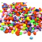 Muyu Craft Renkli Dekoratif Çakıl Taşı 1 kg Akvaryum Teraryum Fanus Saksı Dekoru Doğal Hobi Taşı 0.4-1 cm