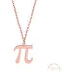 Bigakan Pi Sayısı Matematik Bilim Taşsız Model 925 Ayar Gümüş Kadın Kolye Rose Kaplama