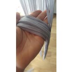 Akça Tekstil Gri Renk İp Perde 300 x 270 cm Düğmeli Polyester İp Model Tek Kanatlı