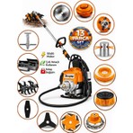 Dragro German Drg-13 + Sırt Tipi Benzinli Ot Çalı Çim Biçme Tırpanı + Full Set Hediyeli