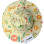 Soleda Çift Taraflı Ayarlanabilir Bebek Çocuk Şapkası Çok Renkli Desenli UV Korumalı Malzeme Safari Jungle 0-6 Yaş