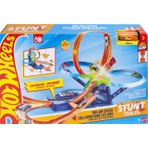 Hot Wheels Akrobasi Pistleri Motorlu Hızlandırıcı ile Havada Çarpışma Oyun Seti Oyuncak Araba