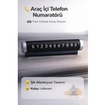 Fine Clean Premium Siyah  Metal Görünümlü Araç Içi Telefon Numaratörü , Çevirmeli Park Numaratör