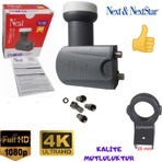 Next 2'Li İki Çıkışlı Çanak Anten Lnb'si+20 mm Lnb Kelepçesi+4 Adet Contalı Konnektör