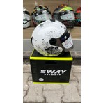Sway Sw 715 Irıs Grey Yarım Kask(Ayna Vizörlü)
