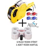 akraz art design  etiket makinesi+6 adet yedek beyaz tanex etiket+1 adet yedek kartuş sekiz hane
