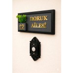 Shelife Kişiye Özel Ahşap Kapı Isimliği Çiçekli Silver – 10X20 cm Mdf Dekoratif Kapı Tabelası