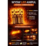 Duolight T10 Turuncu Park Ampulü 2 Adet - Amerikan Park Görünümü - Arıza Lambası Yakmaz - Ultra Parlak LED Set
