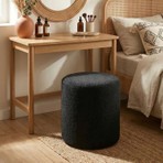 Zem Lines Puf, Teddy Kumaş Siyah