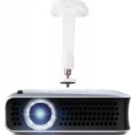 Lenatech Mini Projeksiyonlar İçin Beyaz Askı Aparatı 15.5 cm Açı Ayarlı Özellikli