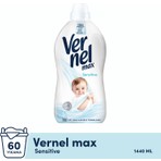 Vernel Max Sensitive Konsantre Çamaşır Yumuşatıcısı 1,44L | 60 Yıkama| Konsantre Çamaşır Yumuşatıcısı (Hassas ve Alerjik Ciltler İçin)