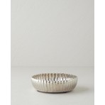 English Home Regina Metal Dekoratif Tabak 15 x 15 x 4.5 cm Silver