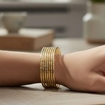 Xuping Jewelry Stil İncisi/xupıng Jewelry Pitikareli Ajda Bilezik  (TEKLİ)