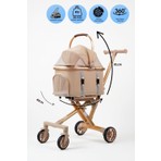 ELECTRON Kedi Köpek Arabası & Puseti – Katlanabilir Evcil Hayvan Taşıma Arabası | Pet Stroller | 100