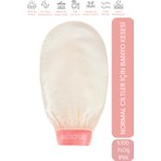 LET'SCRUB Ekru Banyo Duş Kesesi Peeling Eldiveni %100 Floş Ipek Normal Ciltler İçin